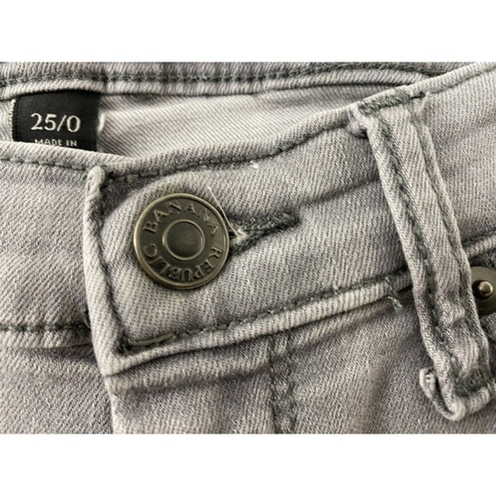 Banana Republic Jeans Womens 25/0 Gray Sculpt Skinny Stretch Low Rise - Picture 5 of 11
